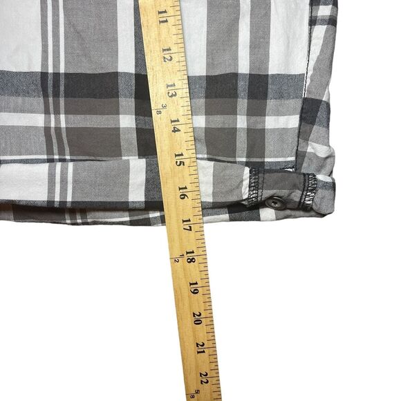 Lane Bryant Black and White Plaid Checkered 100% Cotton Shorts Size 22 - Picture 11 of 12